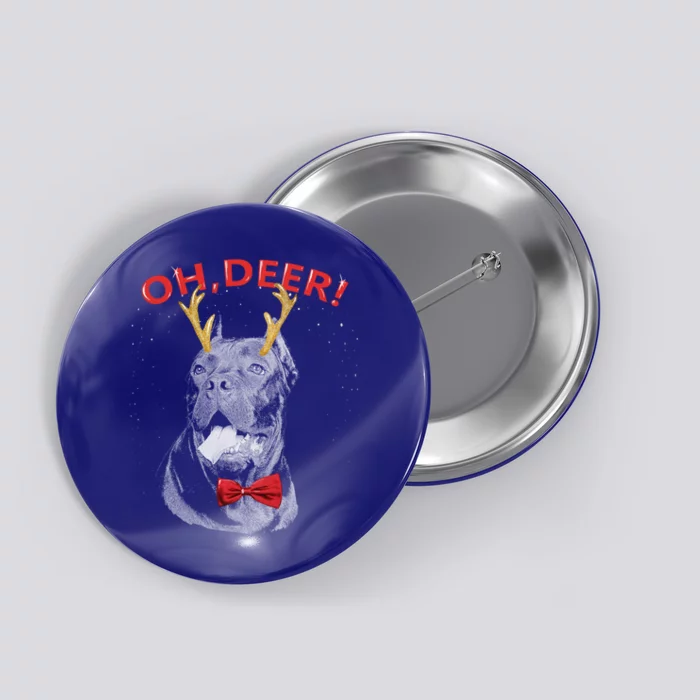 Oh Deer Cane Corso Xmas Red Bowtie Gift Button