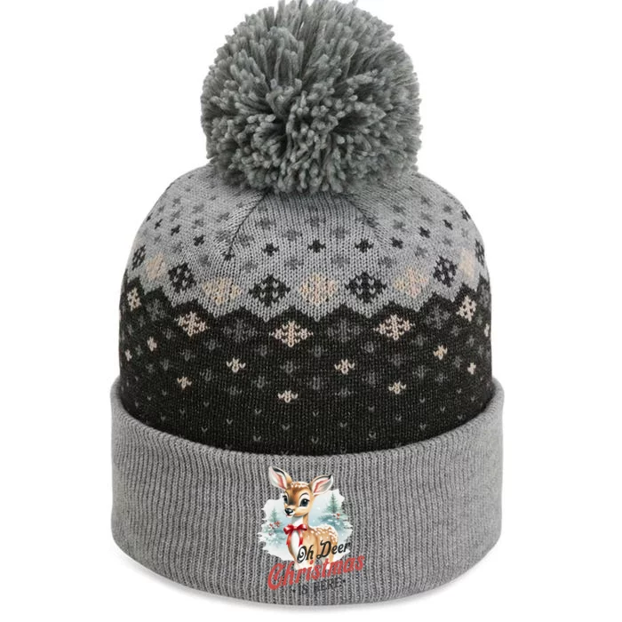 Oh Deer Christmas Is Here The Baniff Cuffed Pom Beanie