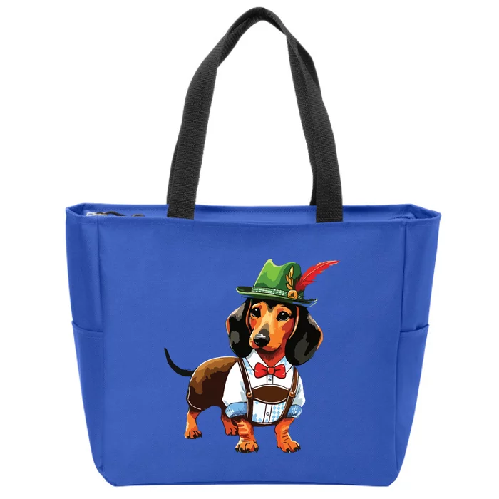 Oktoberfest Dachshund Cute Sausage Dog German Zip Tote Bag