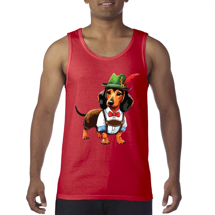 Oktoberfest Dachshund Cute Sausage Dog German Tank Top