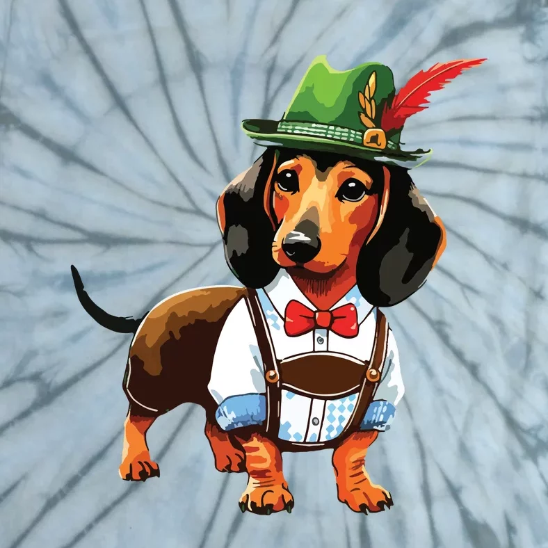 Oktoberfest Dachshund Cute Sausage Dog German Tie-Dye T-Shirt