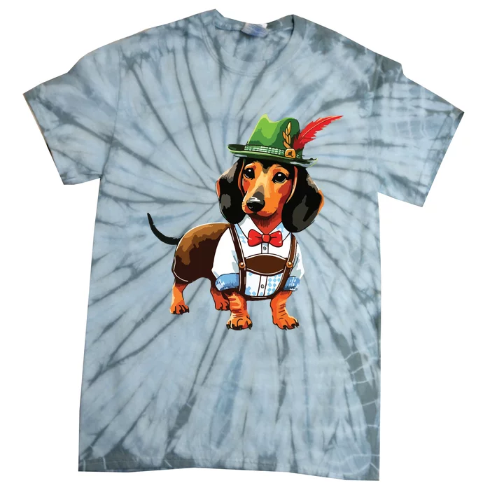 Oktoberfest Dachshund Cute Sausage Dog German Tie-Dye T-Shirt