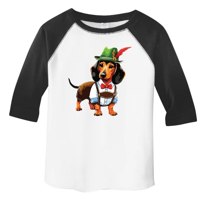 Oktoberfest Dachshund Cute Sausage Dog German Toddler Fine Jersey T-Shirt