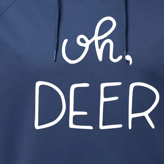 Oh Deer Christmas Cute Christmas Performance Fleece Hoodie