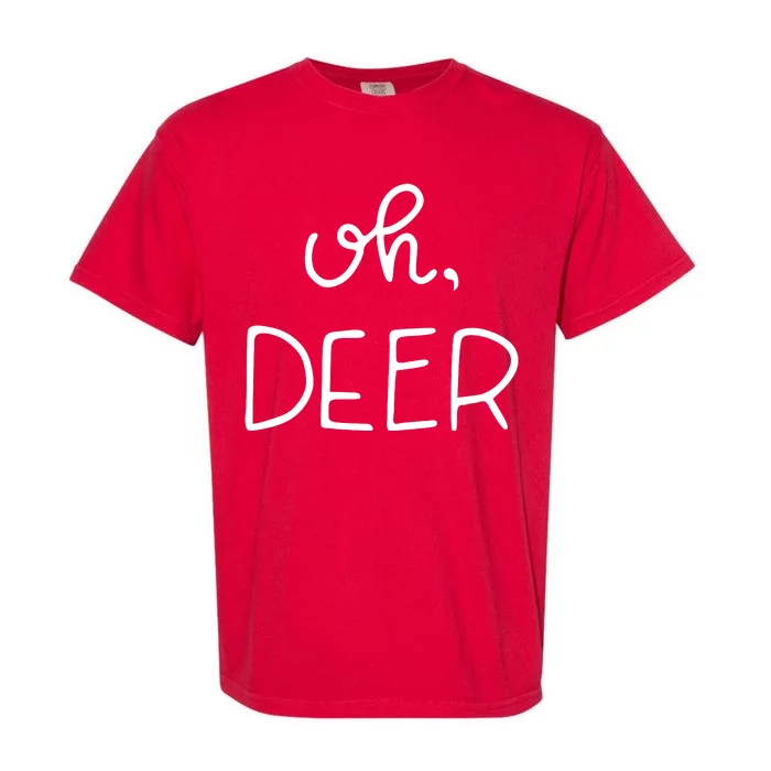 Oh Deer Christmas Cute Christmas Garment-Dyed Heavyweight T-Shirt