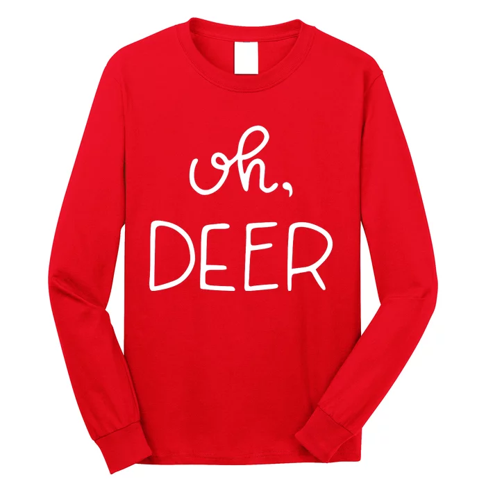 Oh Deer Christmas Cute Christmas Long Sleeve Shirt