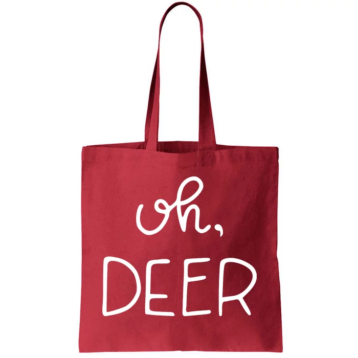 Oh Deer Christmas Cute Christmas Tote Bag