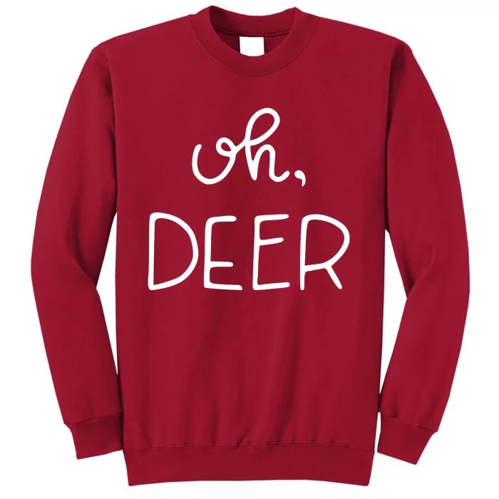 Oh Deer Christmas Cute Christmas Tall Sweatshirt