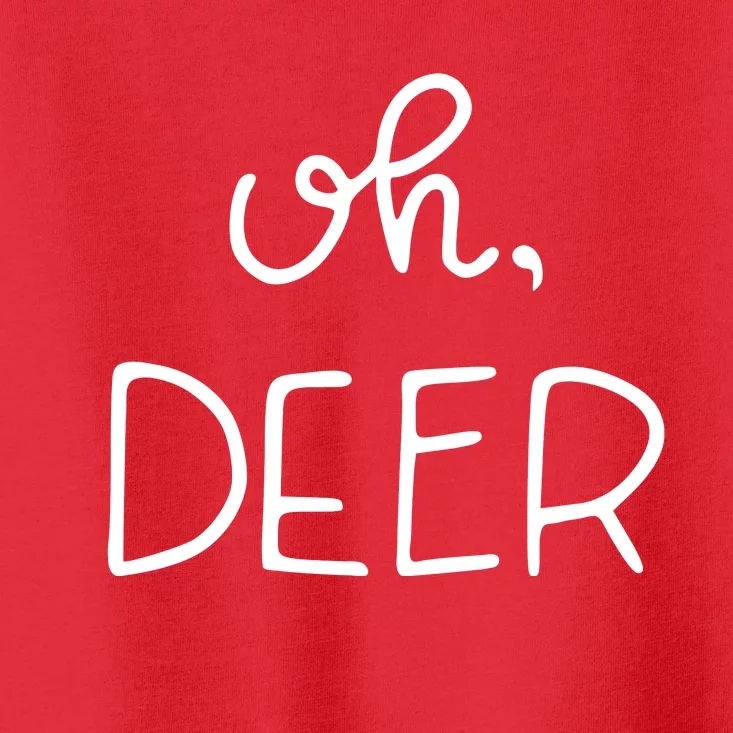 Oh Deer Christmas Cute Christmas Toddler T-Shirt