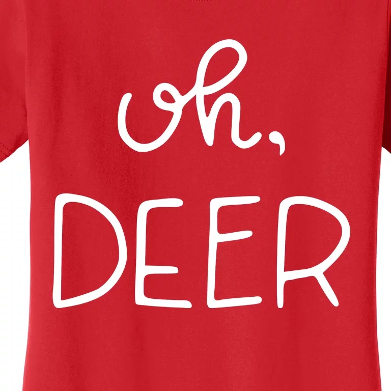 Oh Deer Christmas Cute Christmas Women's T-Shirt