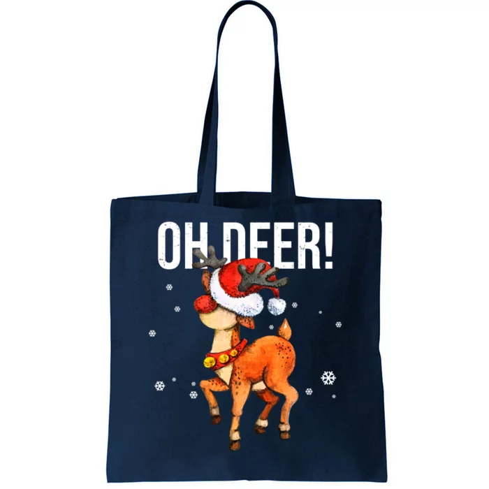 Oh Deer Christmas Holiday Vintage Gift Tote Bag