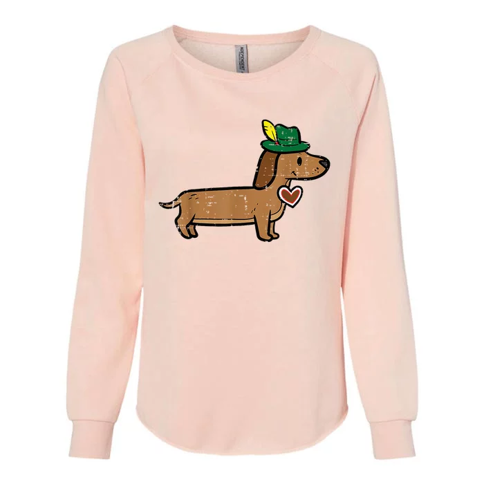 Oktoberfest Dachshund Cute Sausage Dog German Womens California Wash Sweatshirt