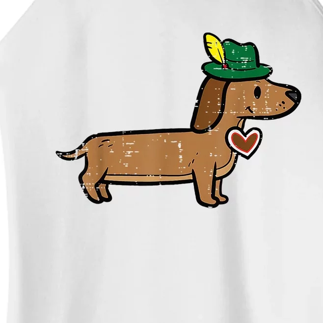 Oktoberfest Dachshund Cute Sausage Dog German Women’s Perfect Tri Rocker Tank