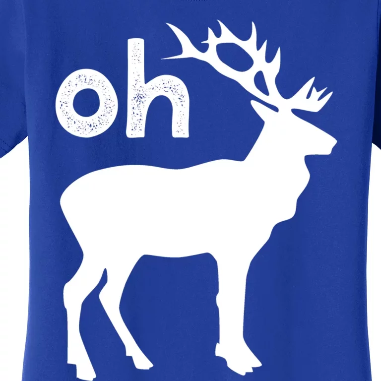 Oh Deer Christmas Gift Funny Reindeer Pun Ugly Gift Women's T-Shirt