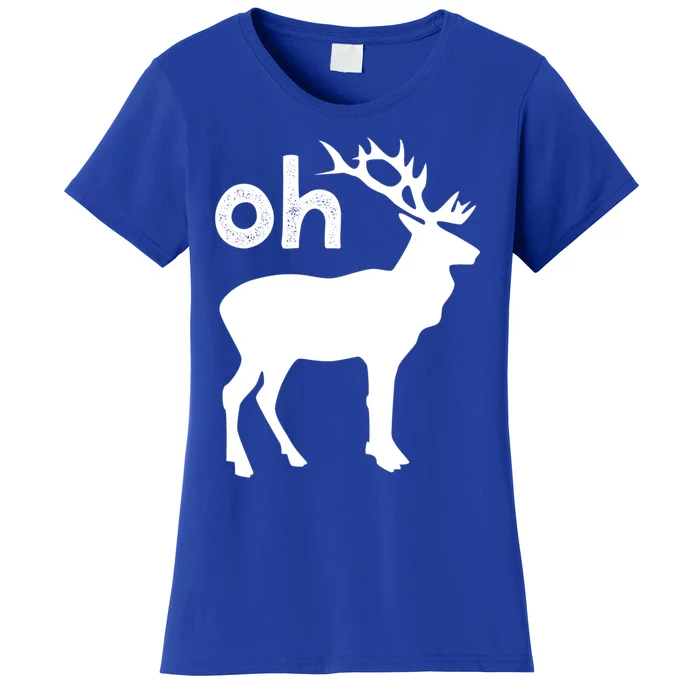 Oh Deer Christmas Gift Funny Reindeer Pun Ugly Gift Women's T-Shirt