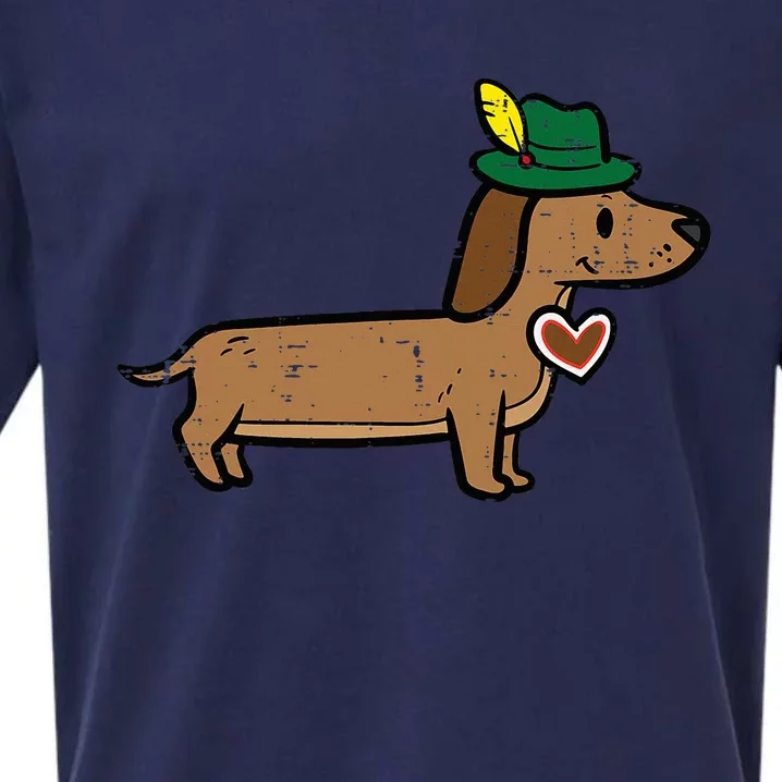 Oktoberfest Dachshund Cute Sausage Dog German Sueded Cloud Jersey T-Shirt