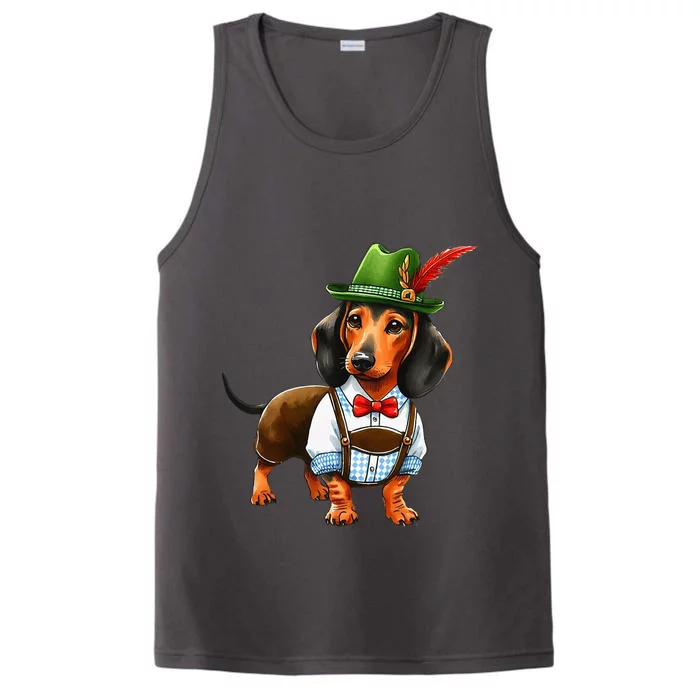 Oktoberfest Dachshund Cute Sausage Dog German Performance Tank