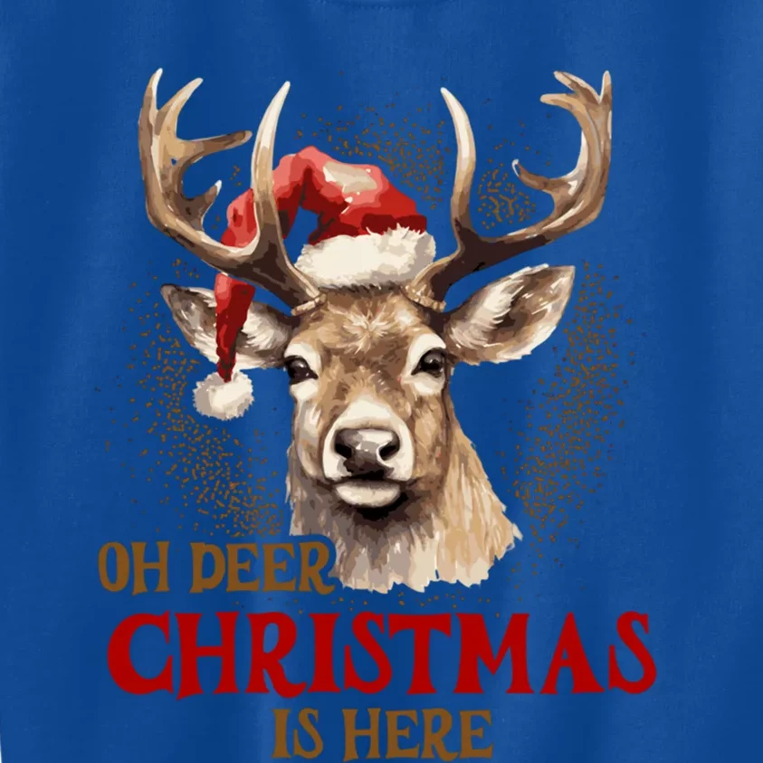 Oh Deer Christmas Is Here S Product Great Gift Kids Sweatshirt