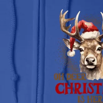 Oh Deer Christmas Is Here S Product Great Gift Full Zip Hoodie