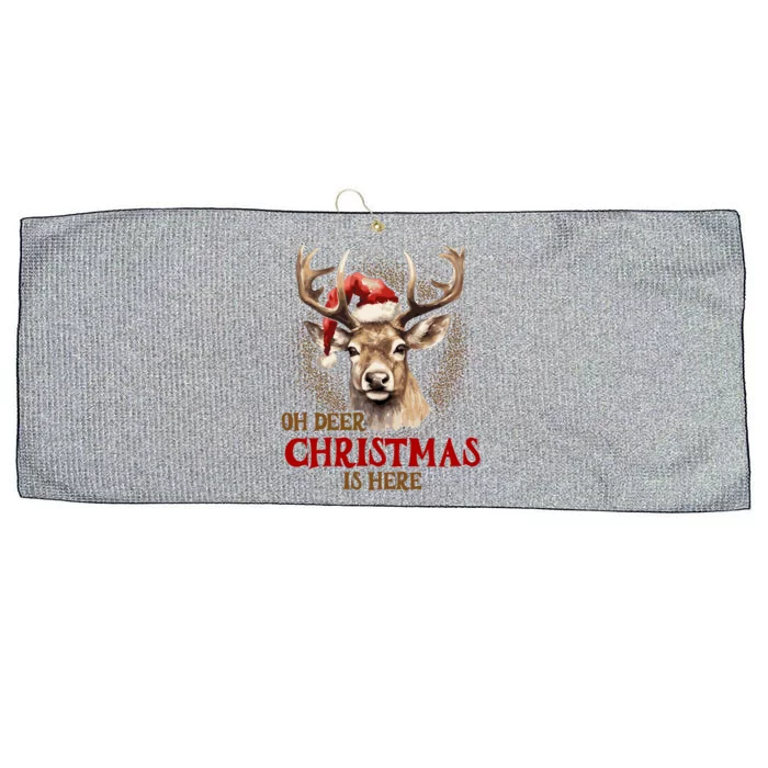 Oh Deer Christmas Is Here S Product Great Gift Large Microfiber Waffle Golf Towel