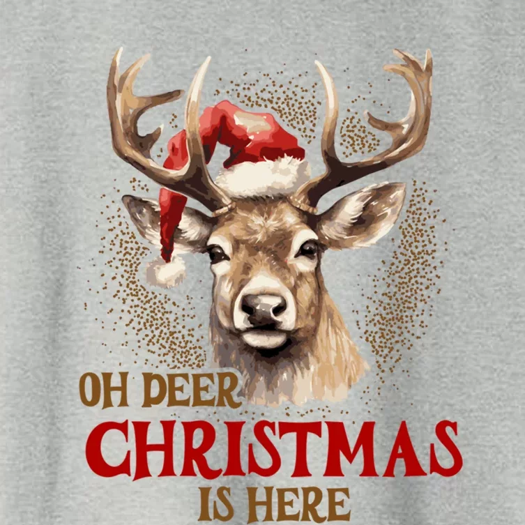 Oh Deer Christmas Is Here S Product Great Gift Women's Crop Top Tee