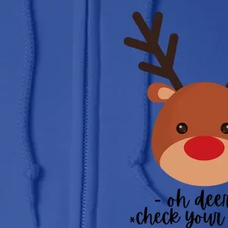 Oh Deer Check Your Work! Teacher Holiday Design Cute Gift Full Zip Hoodie