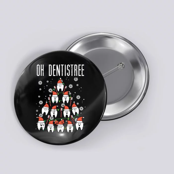 Oh Dentistree Christmas Tree Teeth Dentistry Dental Dentist Button