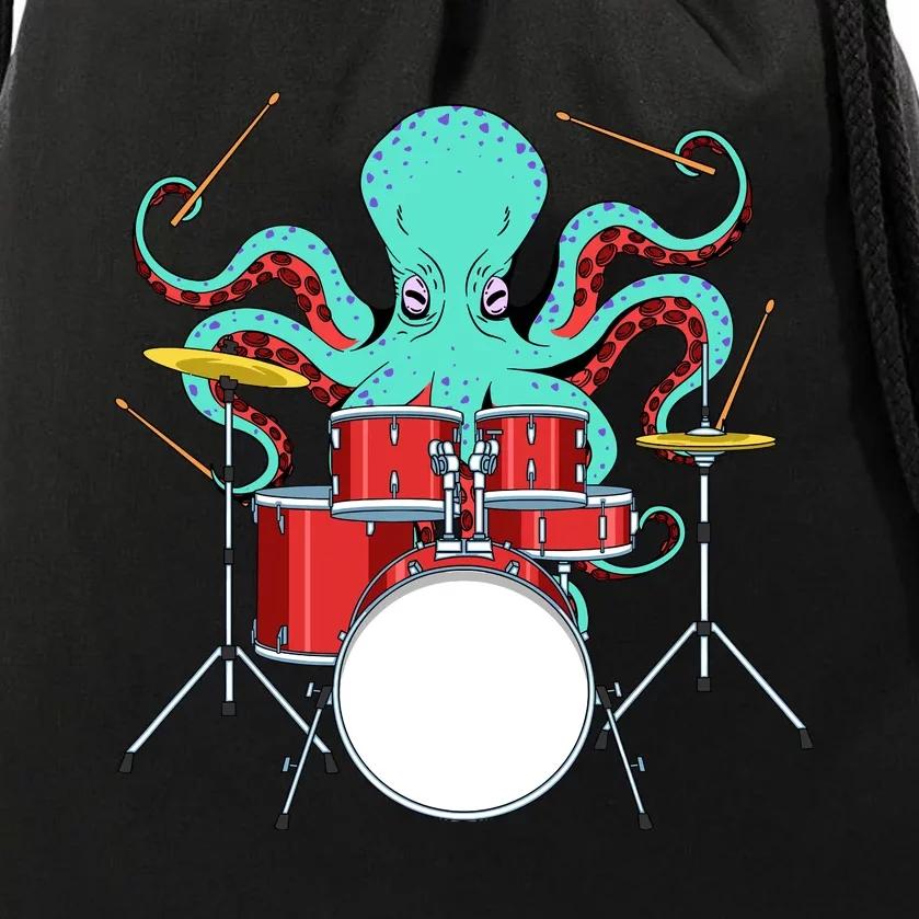 Octopus Drummer Drums Lover Kit Snare Bass Hihat Trap Set Drawstring Bag