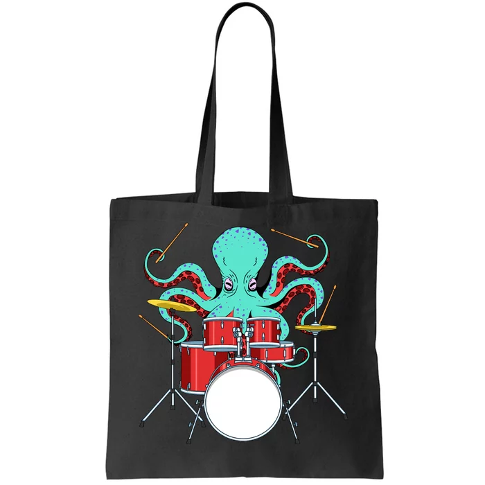 Octopus Drummer Drums Lover Kit Snare Bass Hihat Trap Set Tote Bag