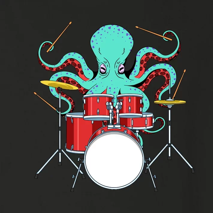 Octopus Drummer Drums Lover Kit Snare Bass Hihat Trap Set Toddler Long Sleeve Shirt