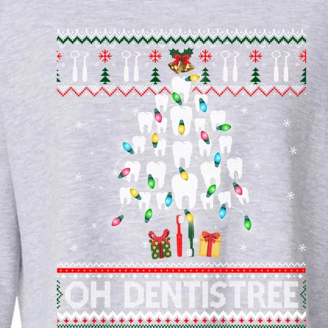 Oh Dentistree Dentist Christmas Ugly Xmas Sweater Cute Gift Cropped Pullover Crew