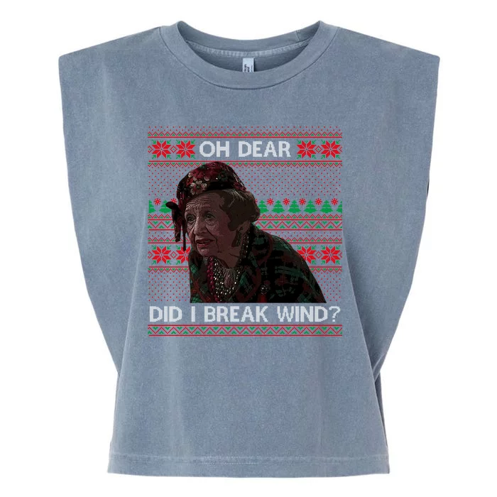 Oh Dear Did I Break Wind Funny Ugly Christmas Garment-Dyed Women's Muscle Tee