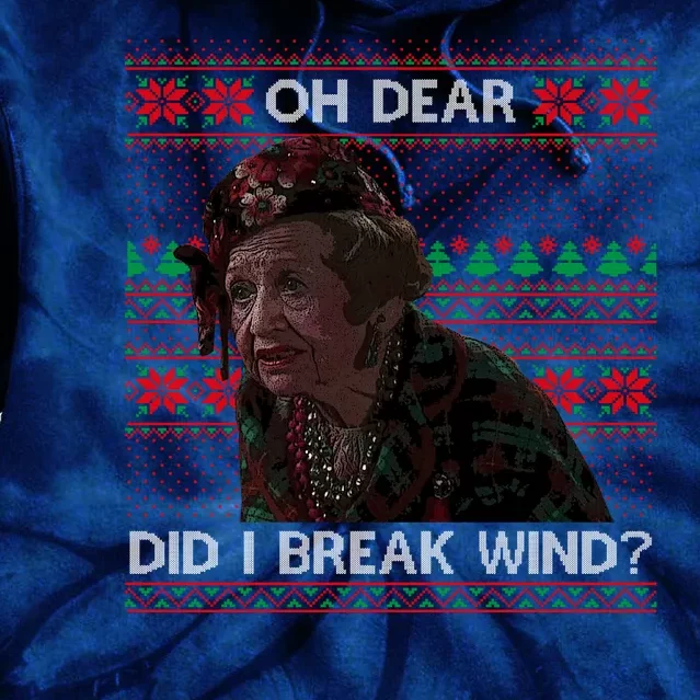 Oh Dear Did I Break Wind Funny Ugly Christmas Tie Dye Hoodie