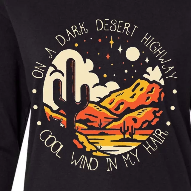 On Dark Deserts Highway Cool Wind In My Hair Womens Cotton Relaxed Long Sleeve T-Shirt