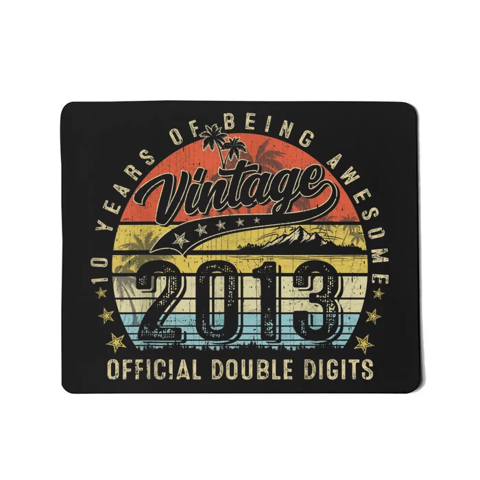 Official Double Digits 10th Birthday 10 Year Old Vintage Mousepad