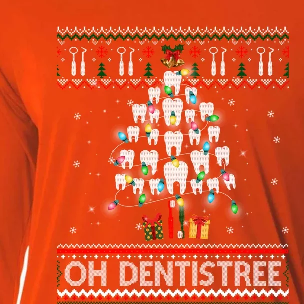 Oh Dentistree Dentist Christmas Ugly Xmas Sweater Gift Cooling Performance Long Sleeve Crew