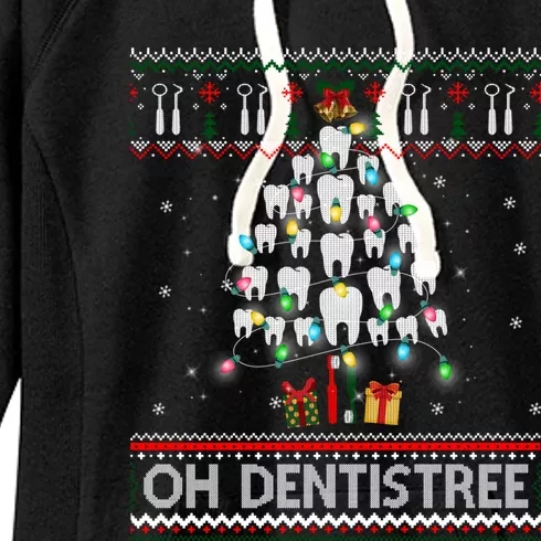 Oh Dentistree Dentist Christmas Ugly Xmas Sweater Gift Women's Fleece Hoodie