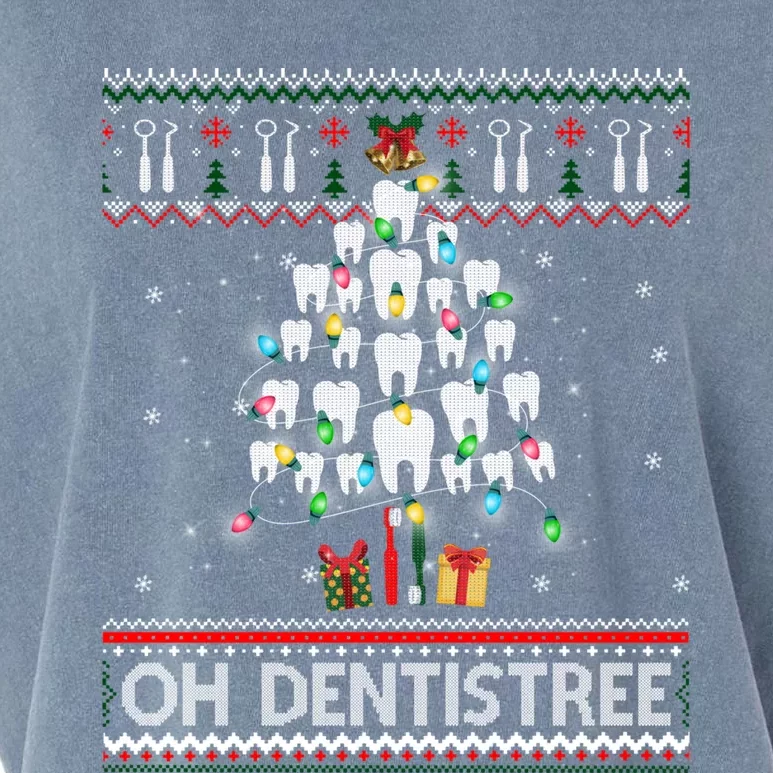 Oh Dentistree Dentist Christmas Ugly Xmas Sweater Gift Garment-Dyed Women's Muscle Tee