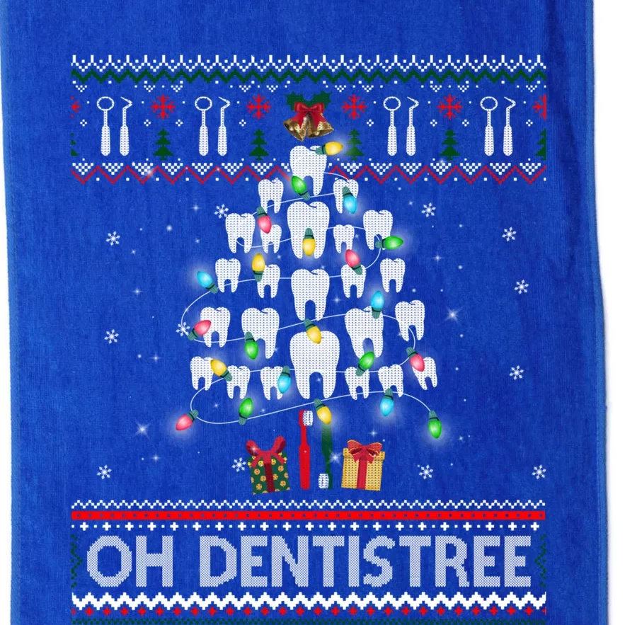 Oh Dentistree Dentist Christmas Ugly Xmas Sweater Gift Platinum Collection Golf Towel