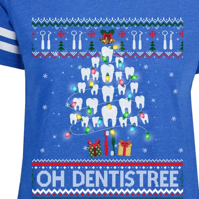 Oh Dentistree Dentist Christmas Ugly Xmas Sweater Gift Enza Ladies Jersey Football T-Shirt