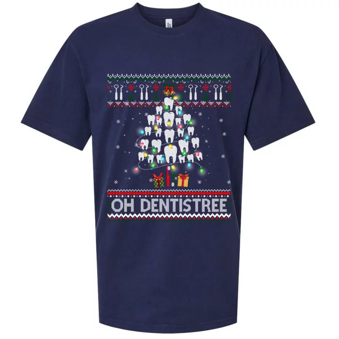 Oh Dentistree Dentist Christmas Ugly Xmas Sweater Gift Sueded Cloud Jersey T-Shirt