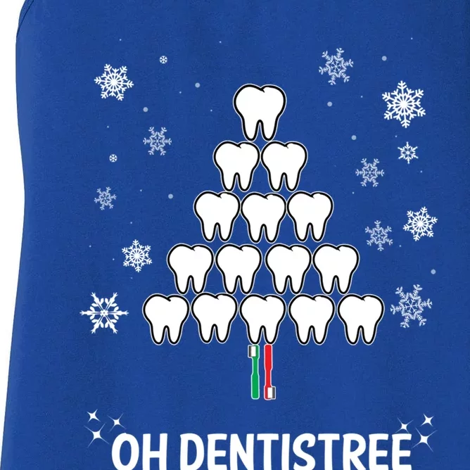 Oh Dentistree Dentist Christmas Sweater Design Gift Women's Racerback Tank