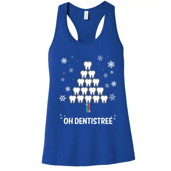 Oh Dentistree Dentist Christmas Sweater Design Gift Women's Racerback Tank