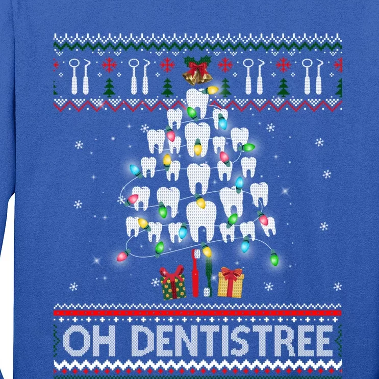 Oh Dentistree Dentist Christmas Ugly Xmas Sweater Gift Long Sleeve Shirt