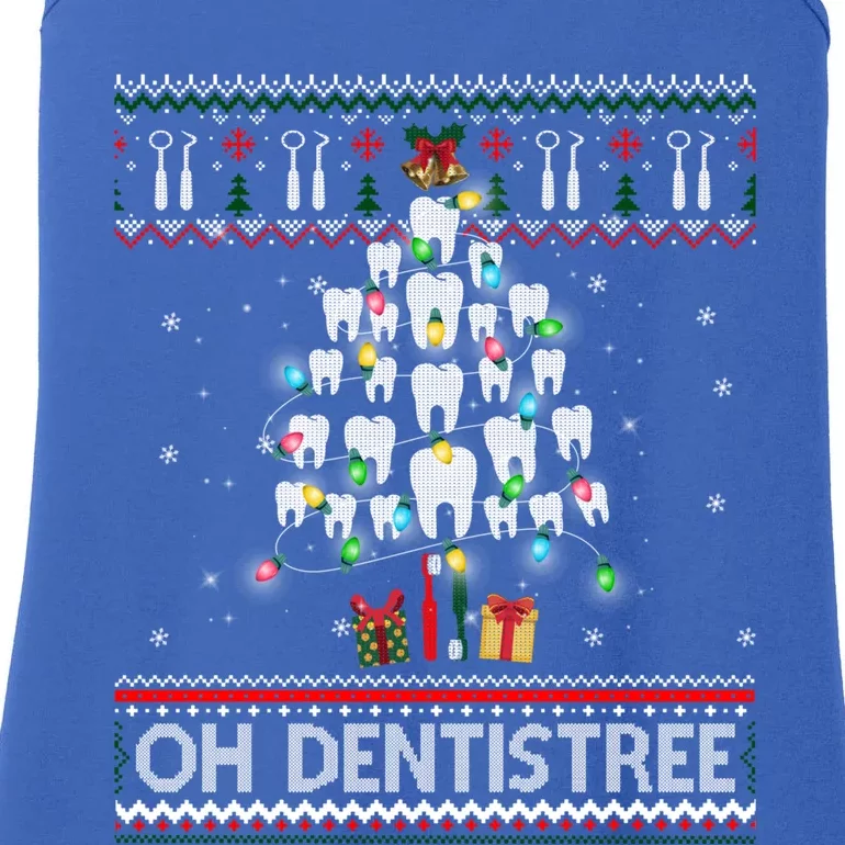 Oh Dentistree Dentist Christmas Ugly Xmas Sweater Gift Ladies Essential Tank