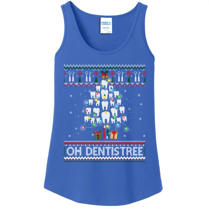 Oh Dentistree Dentist Christmas Ugly Xmas Sweater Gift Ladies Essential Tank