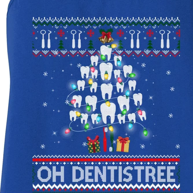 Oh Dentistree Dentist Christmas Ugly Xmas Sweater Gift Women's Racerback Tank