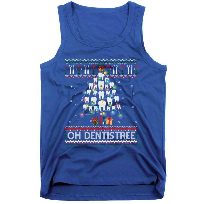 Oh Dentistree Dentist Christmas Ugly Xmas Sweater Gift Tank Top