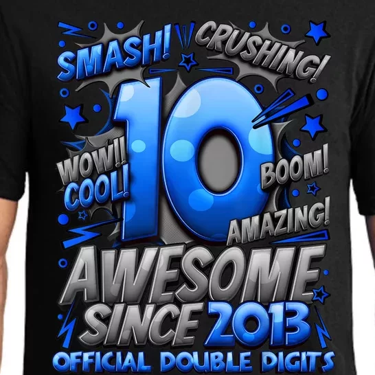 Official Double Digits 10th Birthday Awesome Since 2013 Boy Pajama Set