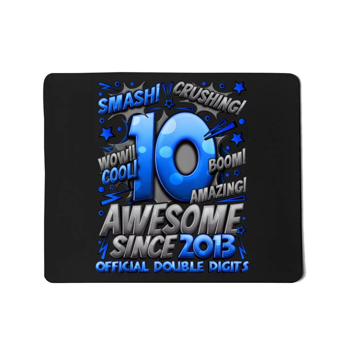 Official Double Digits 10th Birthday Awesome Since 2013 Boy Mousepad